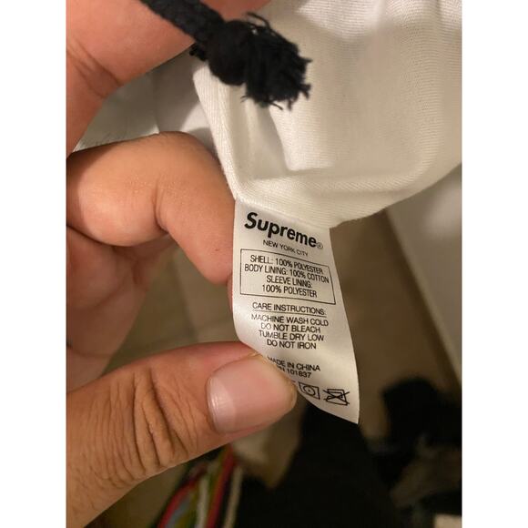 Supreme Big Apple Black Coaches Windbreaker Snap Button Coat Jacket Size Large - Picture 7 of 7